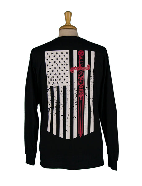 American Flag/Sword Long Sleeve T-shirt – MacKinnons Kilts