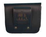 Black Leather Standard Embossed Utility Pouch